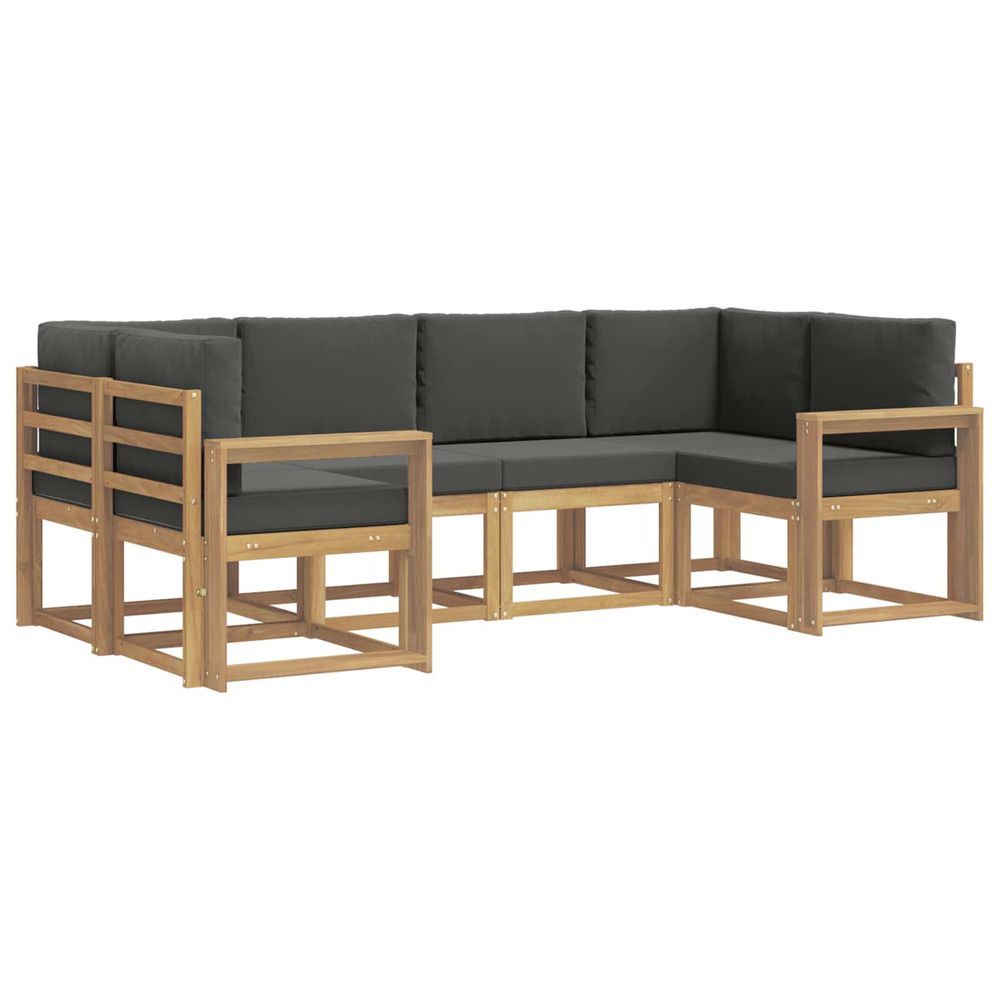 Ensemble de canapés d'extérieur 6 pc blanc et anthracite