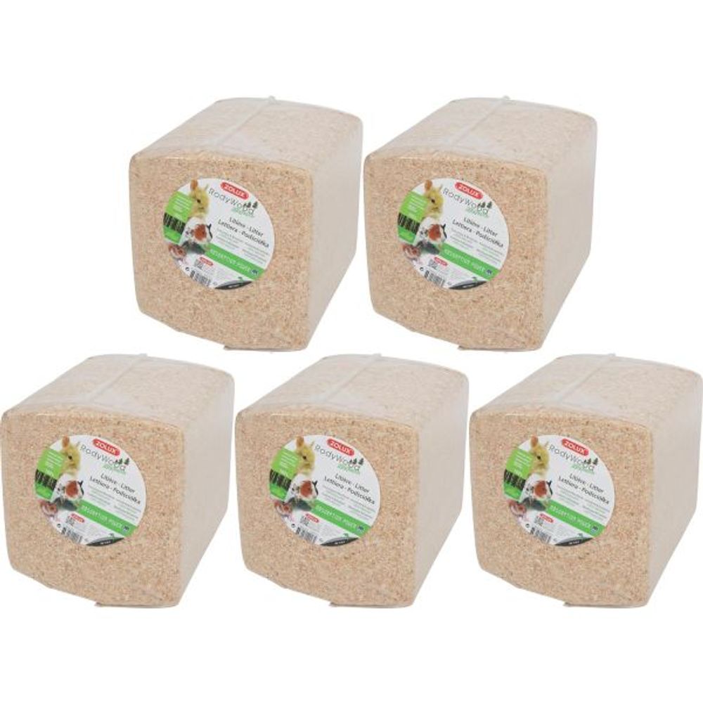 Litière lapin bois copeaux de pin 165l lot de 5