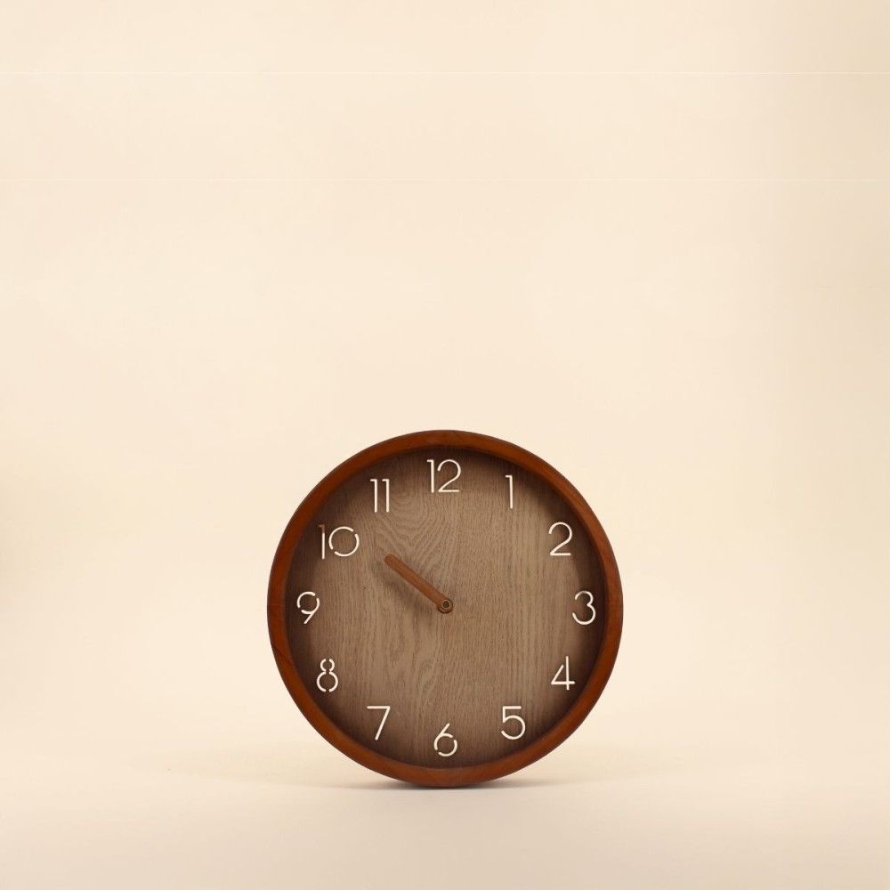 Horloge ronde en bois 30cm, maja
