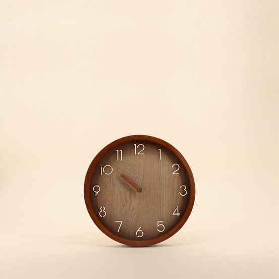 Horloge ronde en bois 30cm, maja
