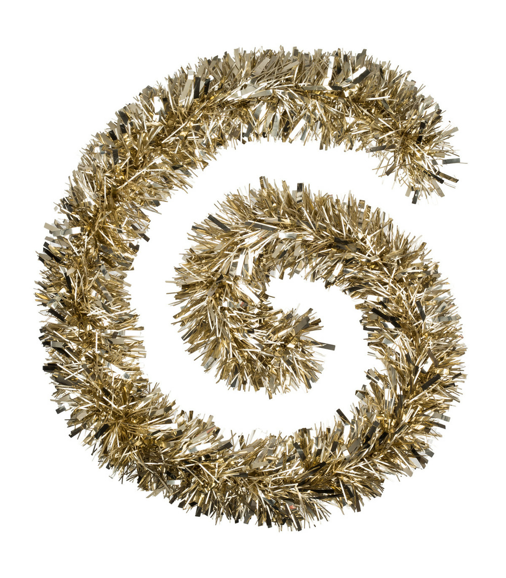 Guirlande de noël boa large 15 cm or longueur 2 mètres