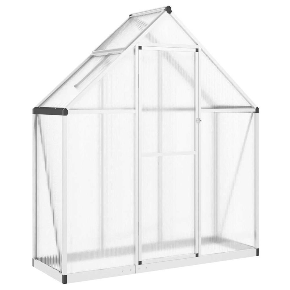 Serre avec cadre de base argent 169x58x195 cm aluminium