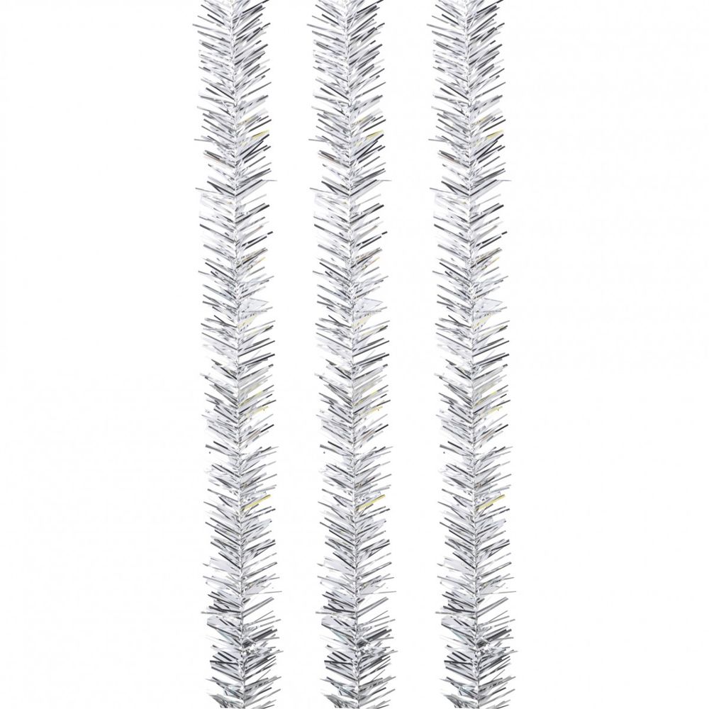 Set de 3 guirlandes 1 pli argent 2 m
