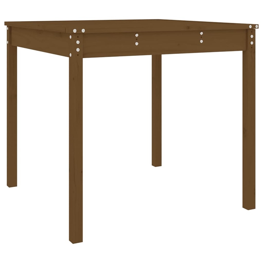 Table de jardin marron miel 82,5x82,5x76 cm bois massif de pin