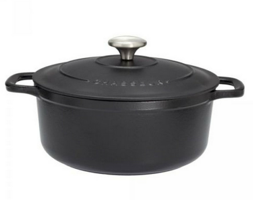 Cocotte ronde fonte émaillée 20cm noir - puc472001