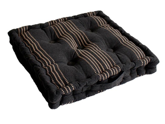 Coussin de sol linéa gris foncé 40 x 40 cm