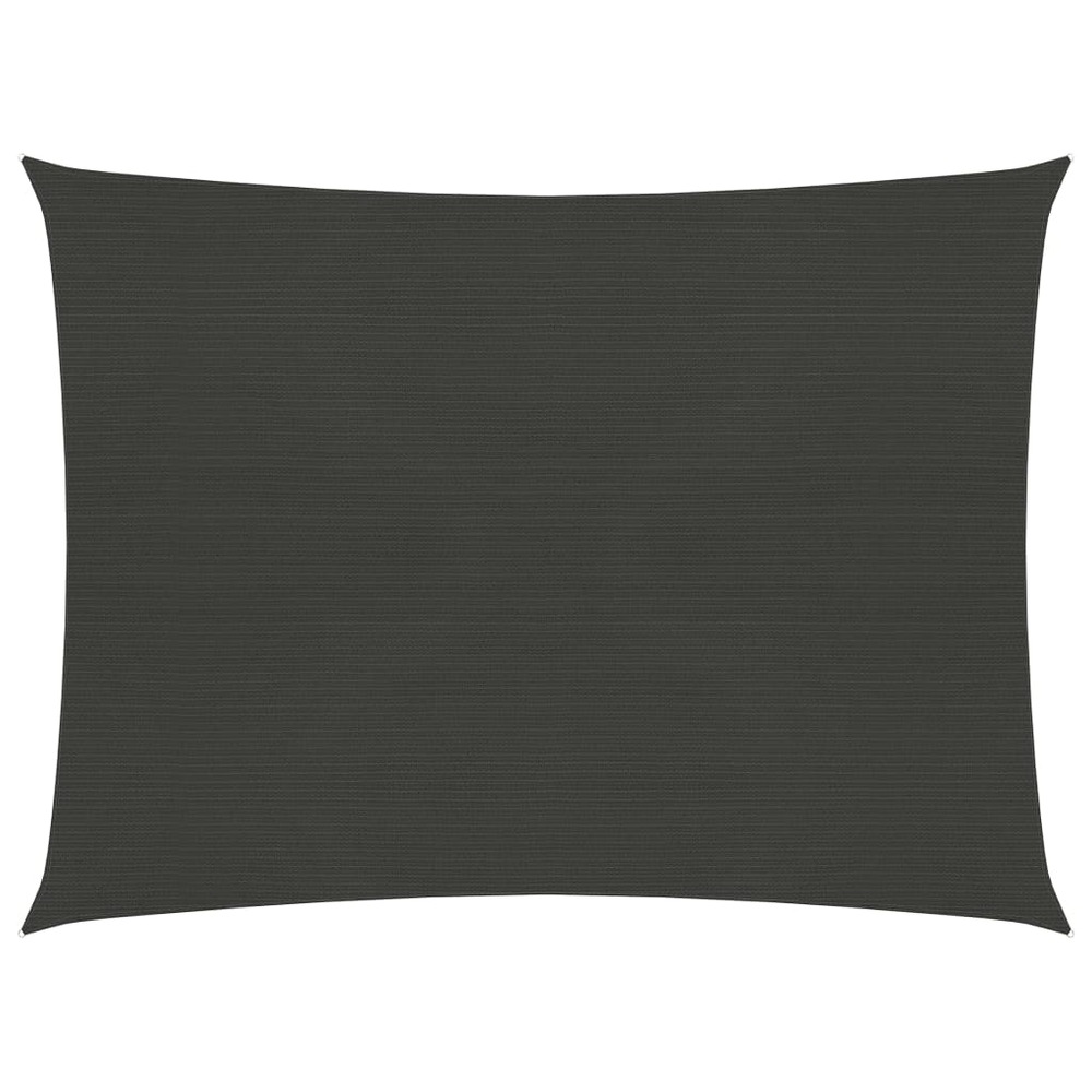 Voile toile d'ombrage parasol 160 g/m² pehd 2 x 2,5 m anthracite