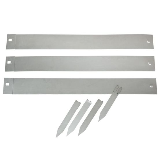 Bordures de jardin 3 pcs 91,4x10,2 cm acier