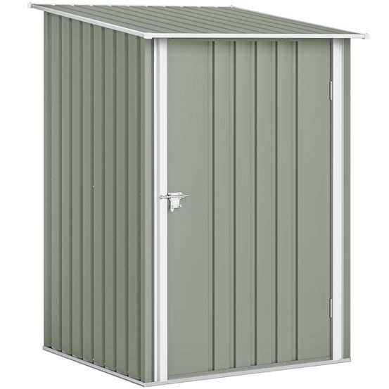 Abri de jardin en acier galvanisé extérieur rangement outils 100x104x160cm gris clair - comfortxl outdoor living