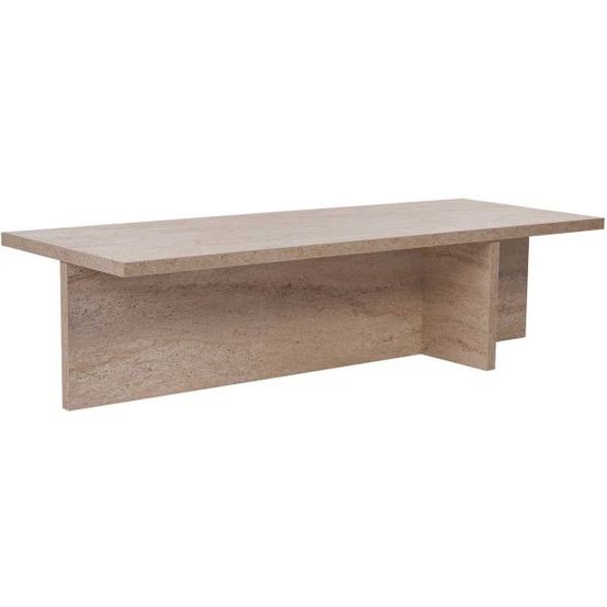 Table basse en aggloméré harbor travertine