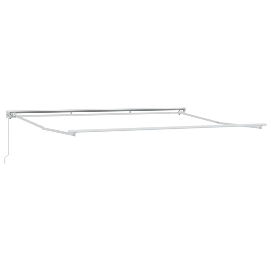 Cadre de auvent manuel réglable blanc 4,5 × 3,5 m acier