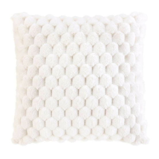 Coussin imitation fourrure