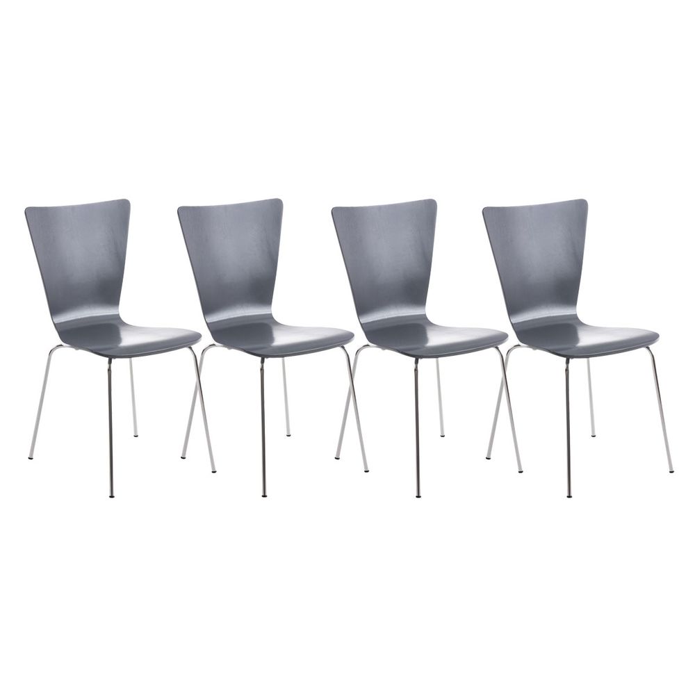 Lot de 4 chaises visiteurs aaron