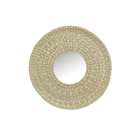 Miroir en jonc tressé