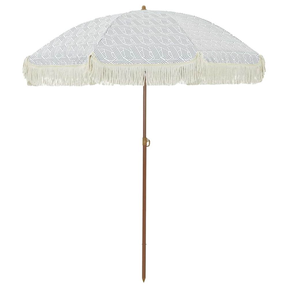 Parasol de plage 160 x 160 x 196 cm polyester et acier rond