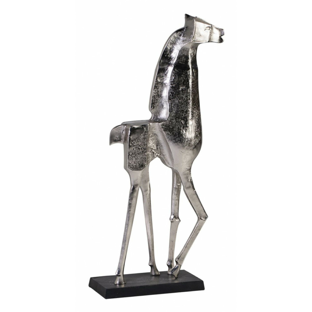 Sculpture cheval argent aluminium argent - décoration d'autrefois