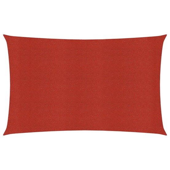 Voile d'ombrage 160 g/m² rouge 4 x 7 m pehd