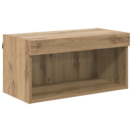 Meuble tv chêne artisanal 60 x 30 x 30 cm bois d'ingénierie