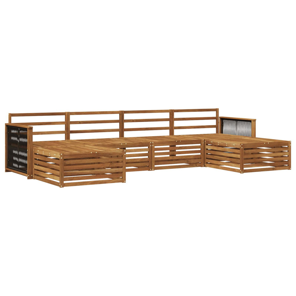 Ensembles de canapés 6 pcs bois d'acacia massif