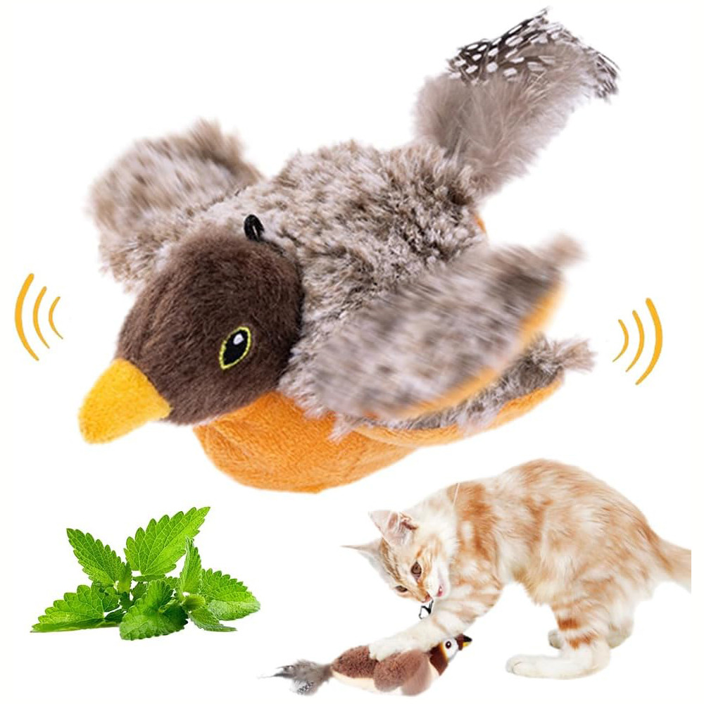 Oiseau volant pour chat jouet, jouet chat interactif