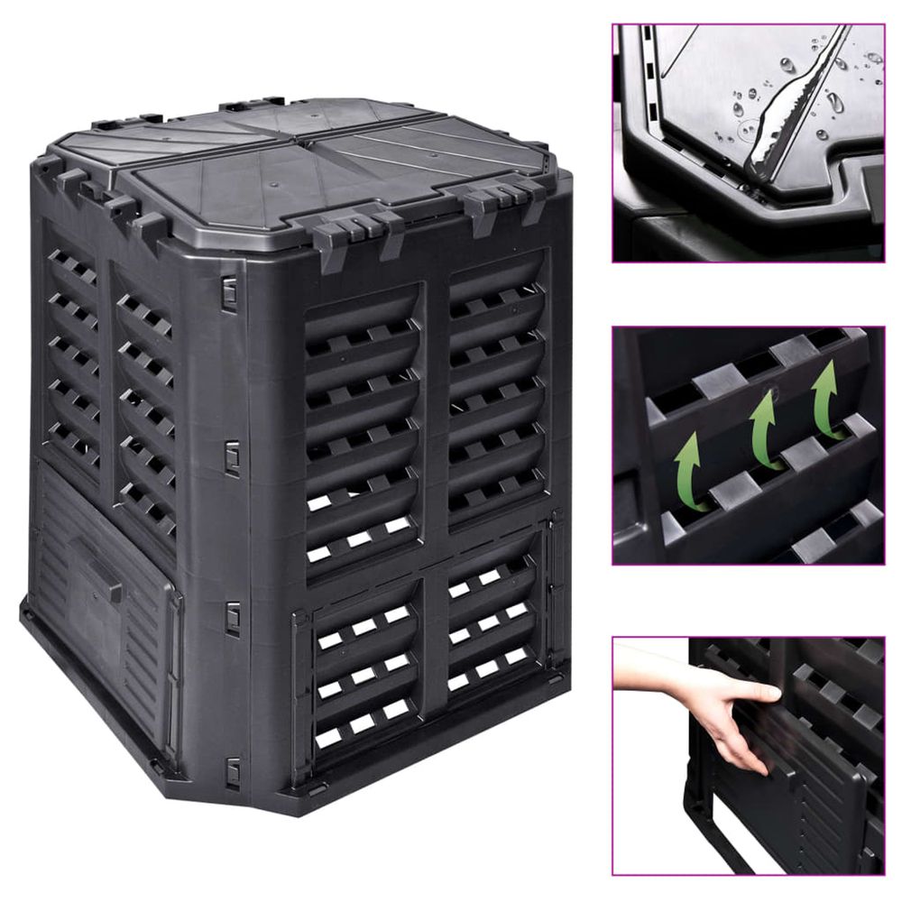 Composteur de jardin Noir