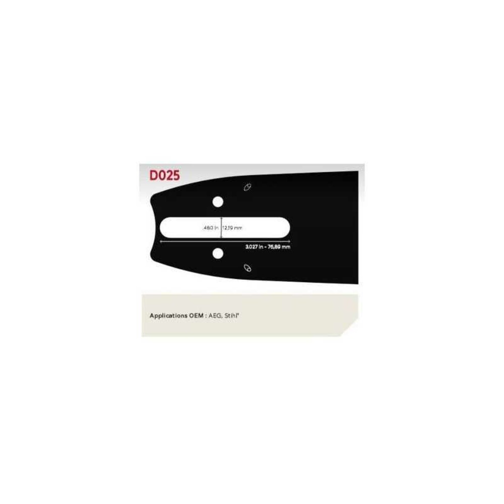 Guide chaîne tronçonneuse 183rnbd025 guide: 45 cm pas: .325'jauge: 1.6 maillons: 74 powercut™