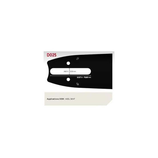 Guide chaîne tronçonneuse 183rnbd025 guide: 45 cm pas: .325'jauge: 1.6 maillons: 74 powercut™