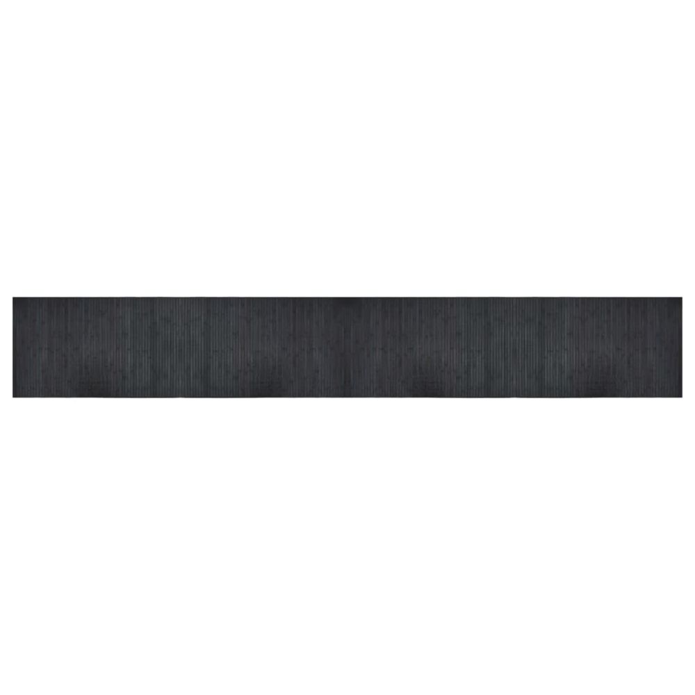 Tapis rectangulaire gris 60x400 cm bambou