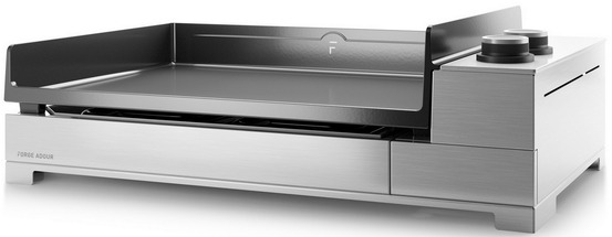 Plancha gaz 7000w plaque fonte émaillée 60x42cm - premium g60i