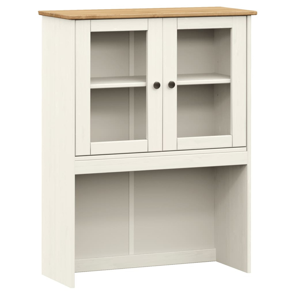 Dessus de commode vigo blanc 78x30x100 cm bois massif de pin