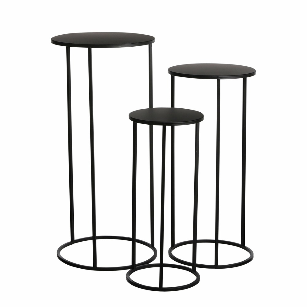 Mica decorations quinty lot de 3 table d'appoints - h70 x ø32 cm