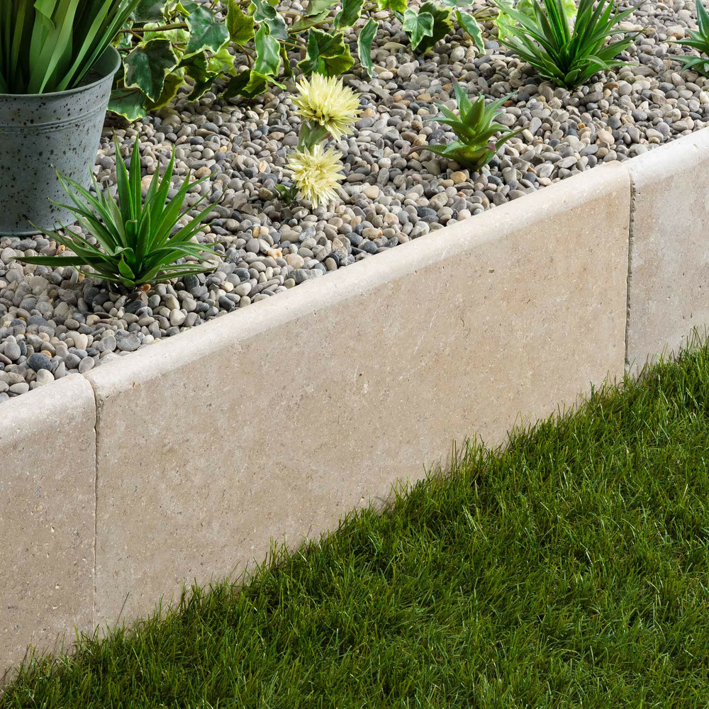 Bordure de jardin pierre d'egypte beige 60x30x3 cm (à l'unité) - ro'ma nature