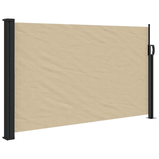 Auvent latéral rétractable beige 117x300 cm