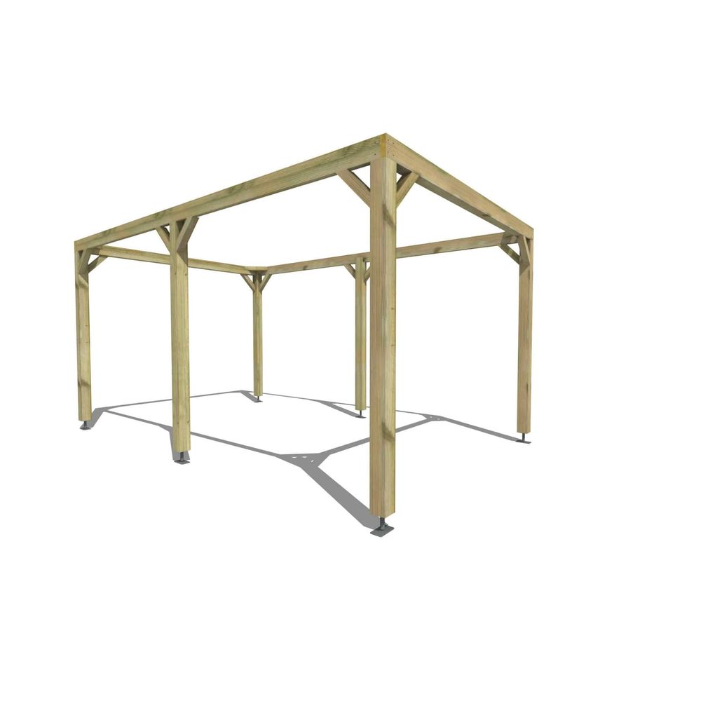 Pergola bois • 3m x 5m • indépendante • cadre simple • livraison comprise