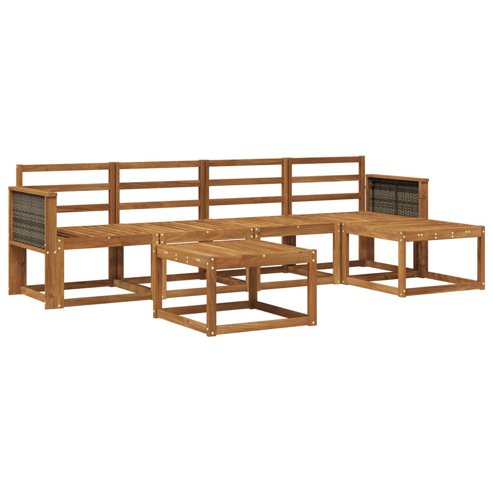 Ensemble de canapés d'extérieur 6 pcs naturel