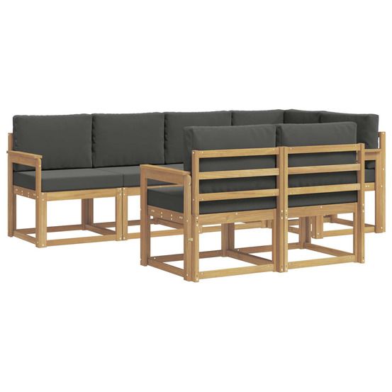 Ensemble de canapés d'extérieur 7 pc blanc et anthracite