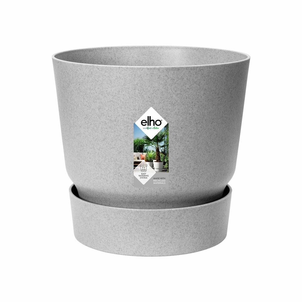 Pot elho greenville rond gris 14 cm