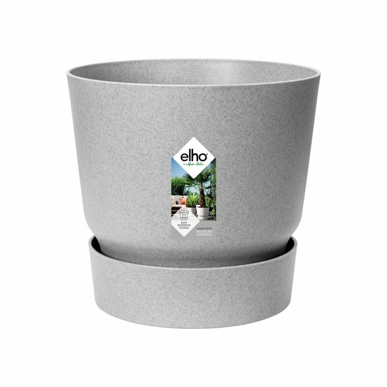 Pot elho greenville rond gris 14 cm