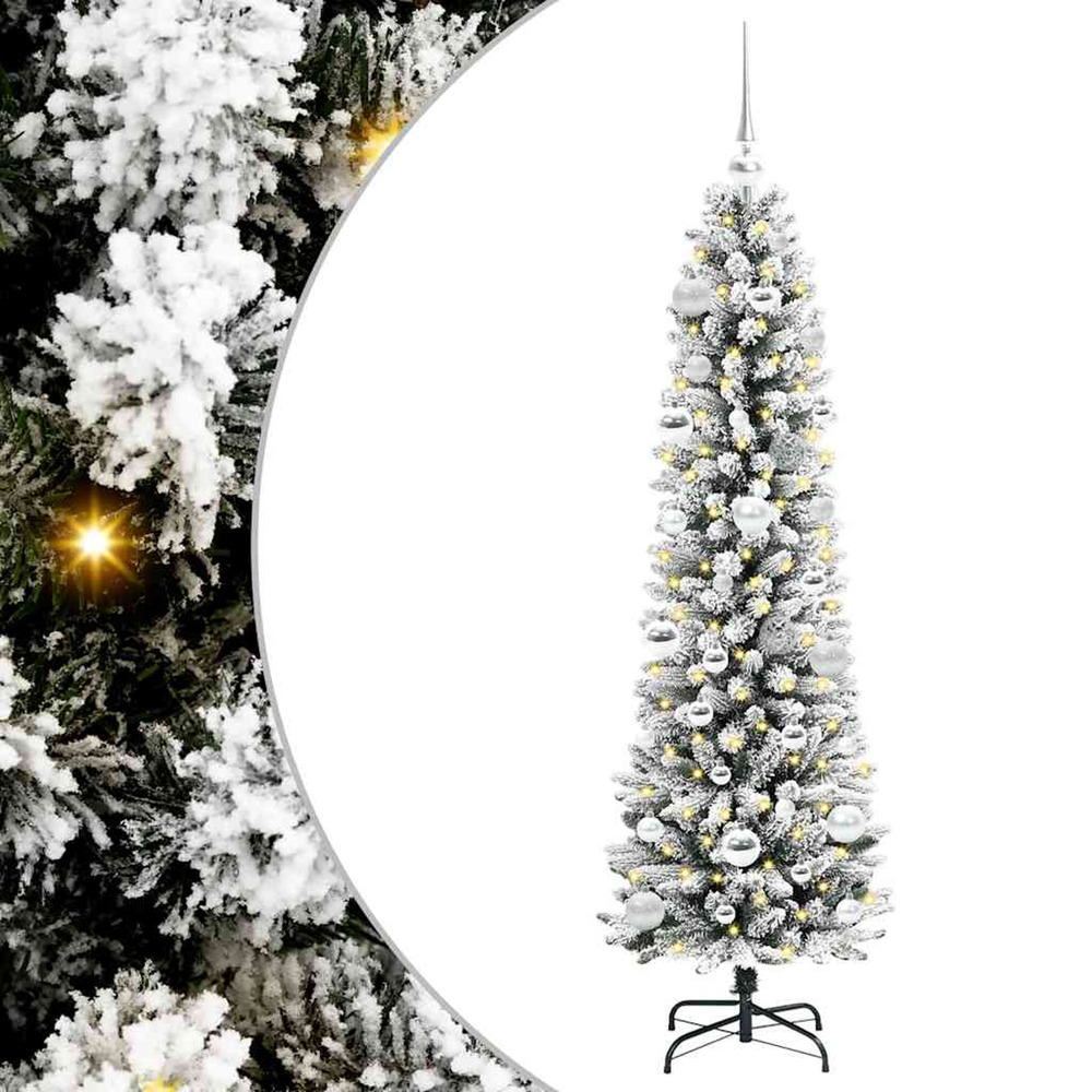 Sapin de noël artificiel blanc 150 cm pvc, métal et plastique
