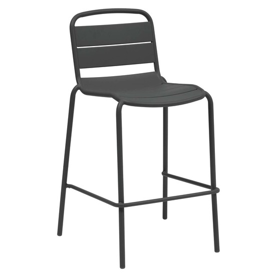 Chaise haute de jardin alegoria empilable gris graphite