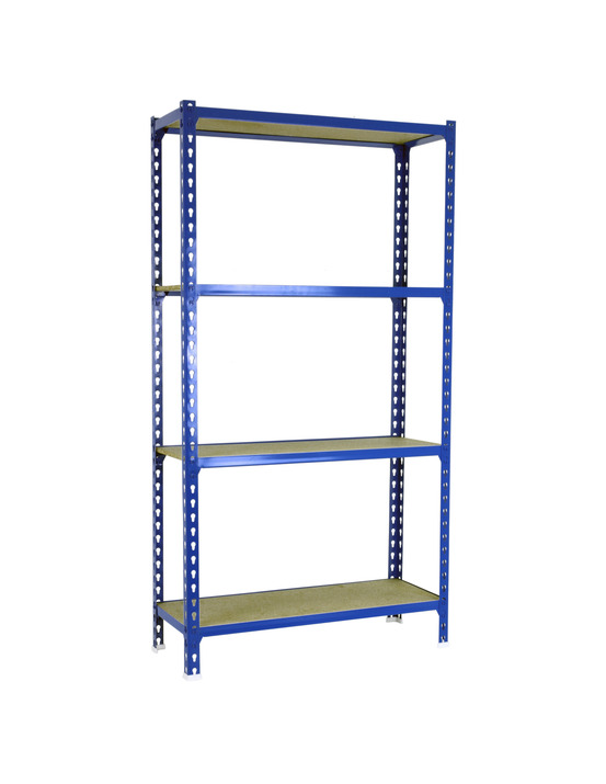 Etagère légère sans vis maderclick mini 4/300 1500 bleu/bois bleu/bois 1500x800x300 - simonrack