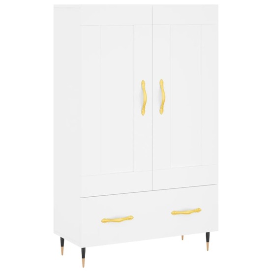 Buffet bahut commode armoire meuble de rangement organisateur cuisine salle de séjour salon haut 69,5 x 31 x 115 cm bois d'in
