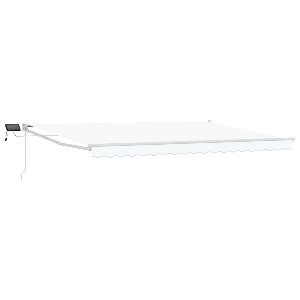 Store rétractable manuel avec leds blanc 4 × 3 m