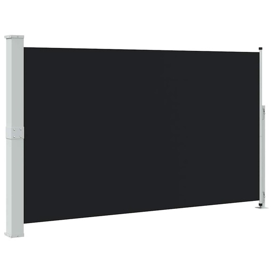 Auvent latéral rétractable de patio 180x300 cm noir