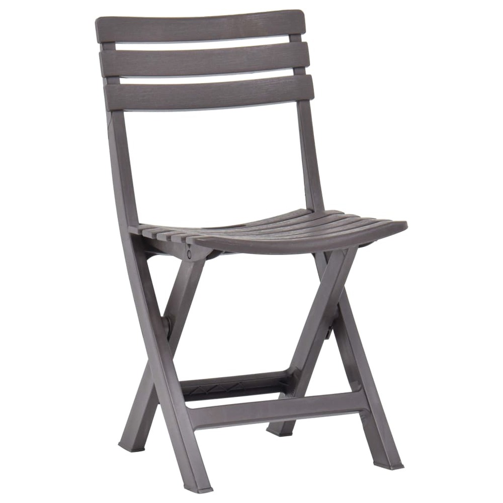 Chaises de jardin pliables lot de 2 plastique mocha