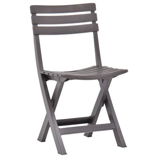 Chaises de jardin pliables lot de 2 plastique mocha
