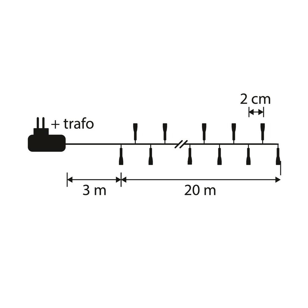 Luca smart lighting guirlandes lumineuse snake light 1000 led -l2000cm
