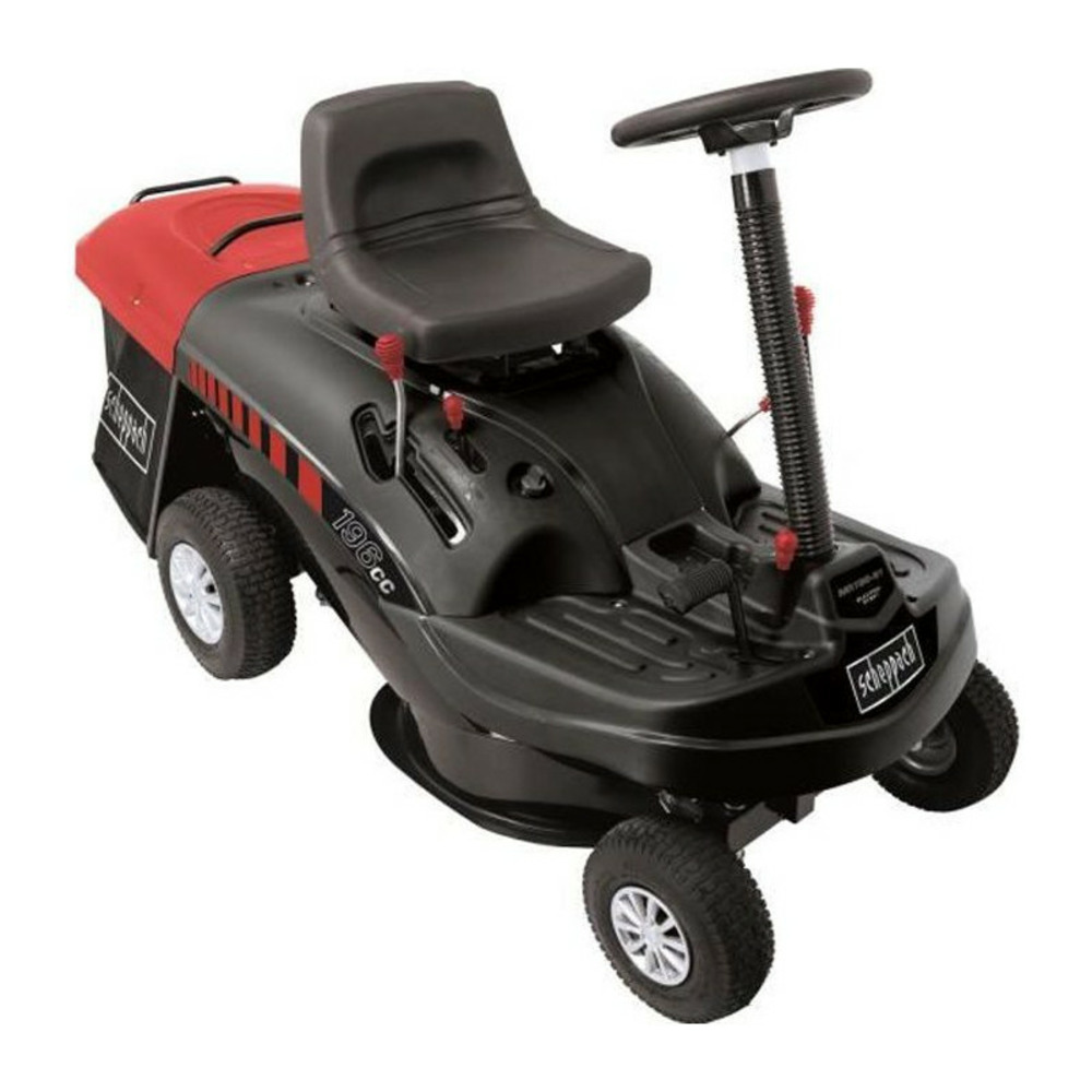 Tondeuse autoportée scheppach mr196 61 - largeur de coupe : 61 cm - 196 cc - ejection bac 150l