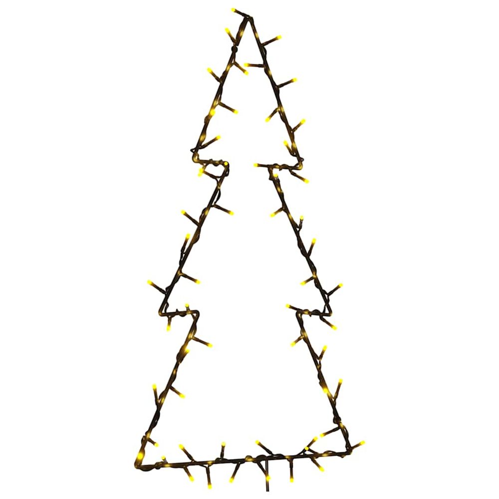 Lumières de noël silhouette d'arbre de noël 80 led blanc chaud