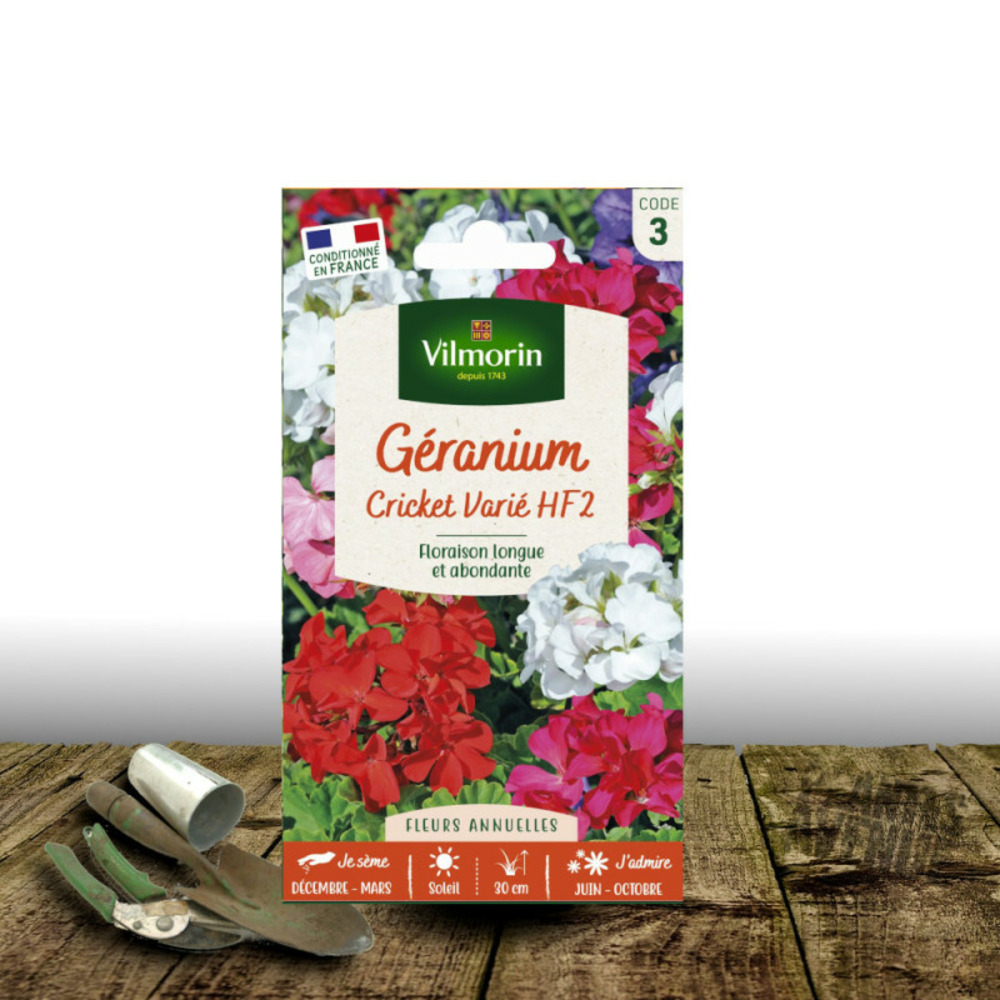 Graines de geranium cricket varié - vilmorin sachet